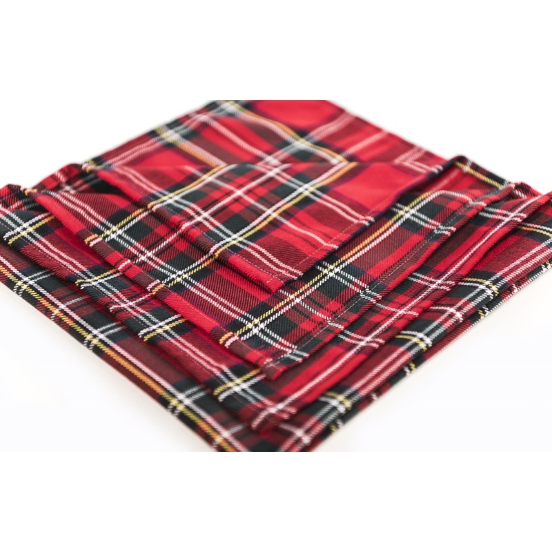 texpot Tablecloth 100 x 100 cm Tartan Red Tartan Check