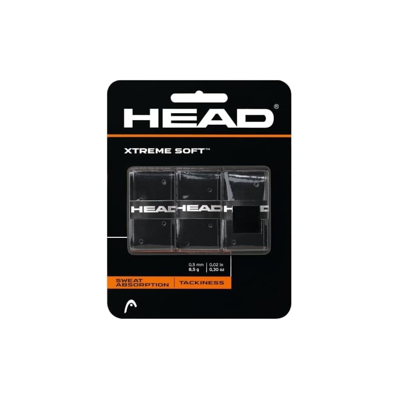 HEAD Overgrip Xtreme Soft, Negro, Una Talla