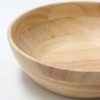 Nitori 8964235 Wooden Bowl, Round Bowl, Rubber, 7.1 inches (18