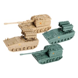Milageto 4x 1:144 Tank Model 4D Model Toy Tank Building Kits Miniature Collectible Wheeled Vehicle Model for Boys Girls Girls Gifts