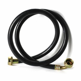 LEFITPA Replacement Washing Machine Reinforced Rubber Hose 4 Feet Long with 3/4 Inch GHT Connector x 3/4 Inch GHT 90 Degree Elbow Connector for Thrifco Plumbing 4402740