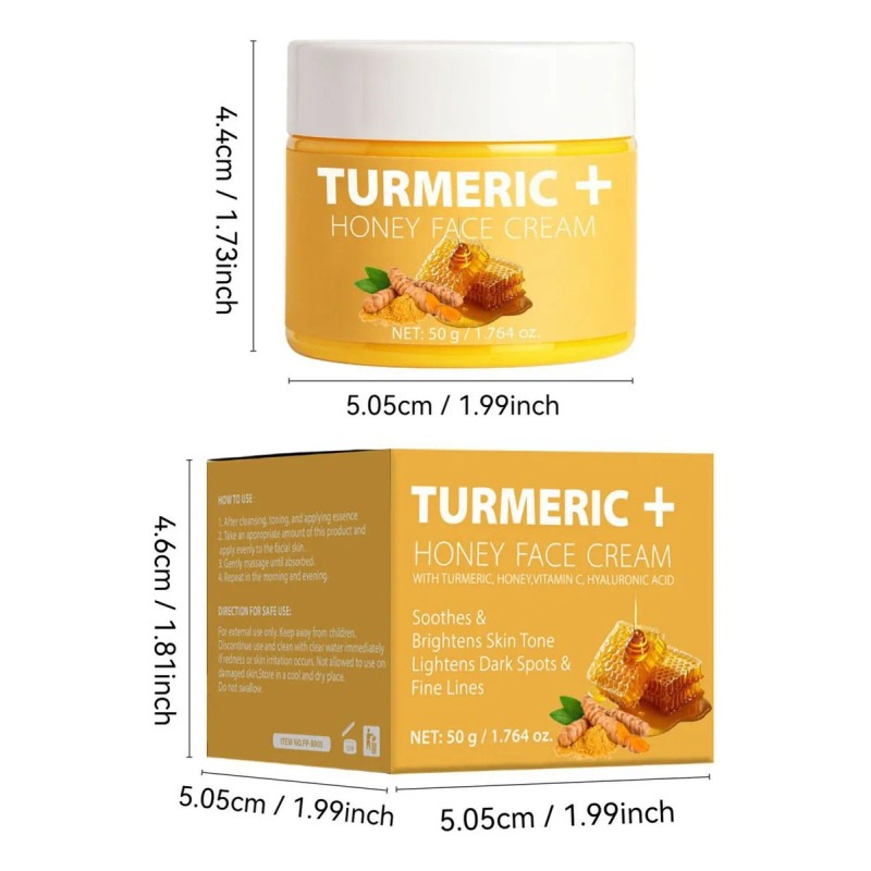 Crema Facial Curcuma Hidratante Antiedad Reparadora