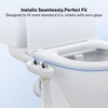 Bidet Attachment for Toilet, Non-Electric Self Cleaning Dual Nozzle (Feminine/Posterior),