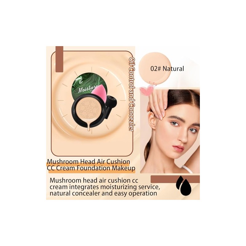 Base De Maquillaje Líquida Con Cojín De Aire Y Cabeza