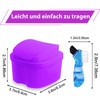 Prothesenetui Prothesenetui Prothesenbehälter Aufbewahrungsbox mit Filter zur Aufbewahrung und Reinigung