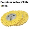 JUNLIXN 2 Pcs 8" Yellow Airway Buffing Wheel, 5/8'' Arbor
