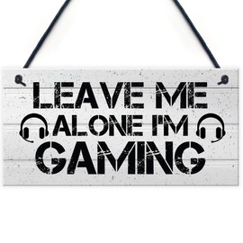 RED OCEAN Funny Gaming Door Sign For Boys Bedroom Novelty Birthday For Son Novelty Gifts For Him