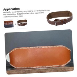 FRCOLOR Fitness Waist Belt Lumbar Support for Weightlifting and Cross Training Stability Protector for Squats Deadlifts and Core Strengthening Exercises Brown