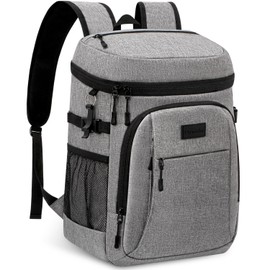 Tuwubi Cooler Backpack 42 Cans, Backpack Coolers Insulated Leak Proof for Men Women, Waterproof Soft Sided Lunch Camping Beach Travel Ice Chest Backpack Cooler Bag Grey