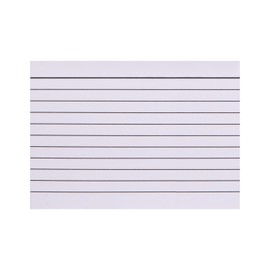 Idena 11185 - Index Cards DIN A6, Pack of 100 Lined, Flashcards Made of 180 g/m² FSC Mix Paper in White, for School and Office