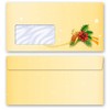 Letter envelopes Santa Claus, Yellow, Red Dl