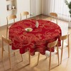 SHElifestyle Dragons Round Tablecloth Traditional Chinese Dragons Flying Mascot Animal