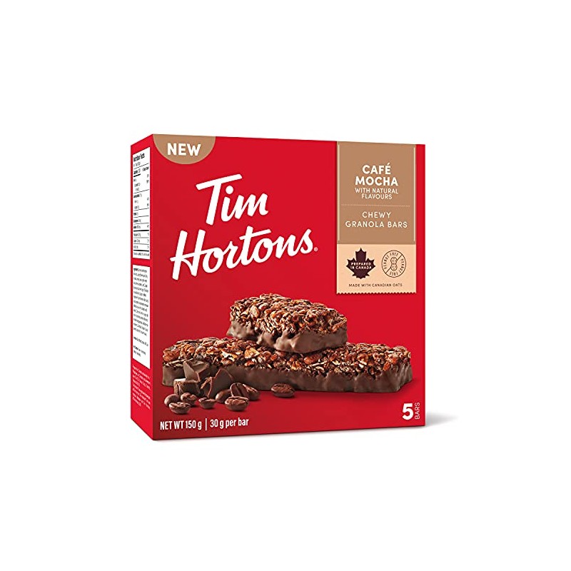 Tim Hortons Café Mocha Granola Bars, 150g/5.25 oz., (Imported from