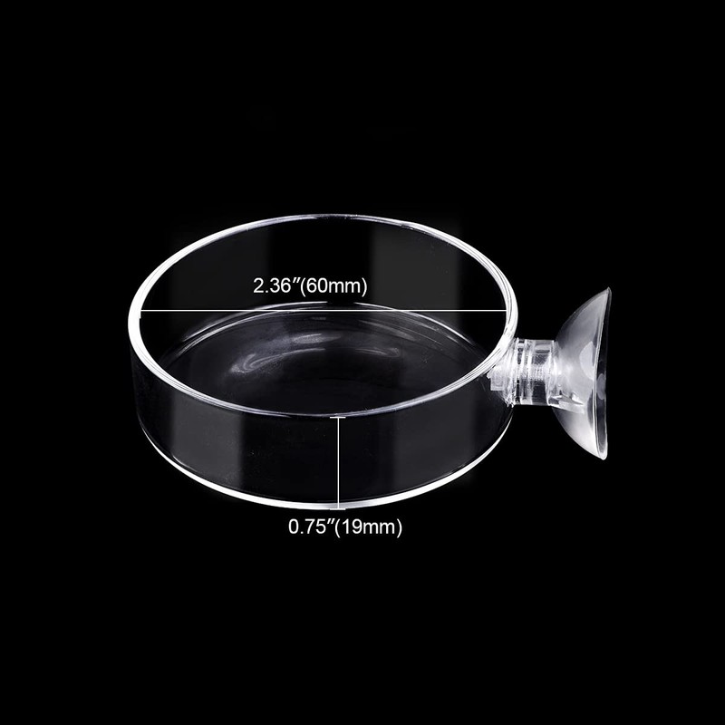 WEAVERBIRD 60mm Aquarium Shrimp Feeder Dish with Suction Glass Fish