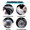 Flygun 2 PCS Car One-Button Start Button Cover, 1.1In Metal
