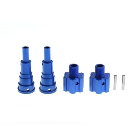10mm Extended Stub Axle 7768 Wheel Hubs 7756 Aluminum for Traxxas Xmaxx 8S Upgrade Parts (Dark Blue)