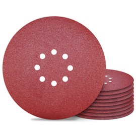 Sandpaper 225 mm Velcro – Pack of 10 – Grit P80-8 Hole Sanding Grid 225 – Drywall Sander Sanding Discs for Sanding Giraffe Long Neck Sanders Wall Sanders