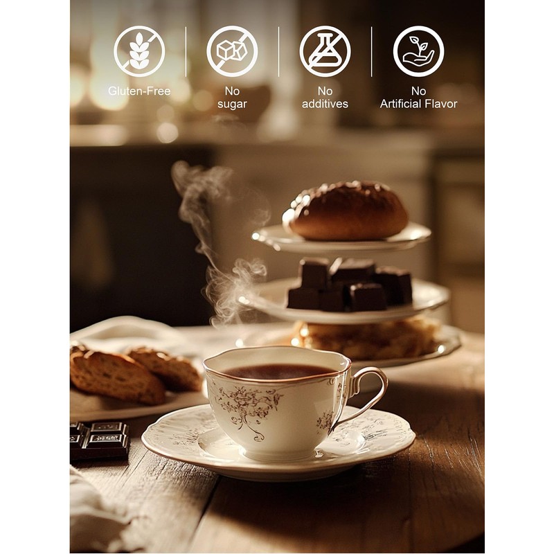 TeeLux Decaf Chocolate Hazelnut Black Tea, Decaffeinated Black Tea Flavored