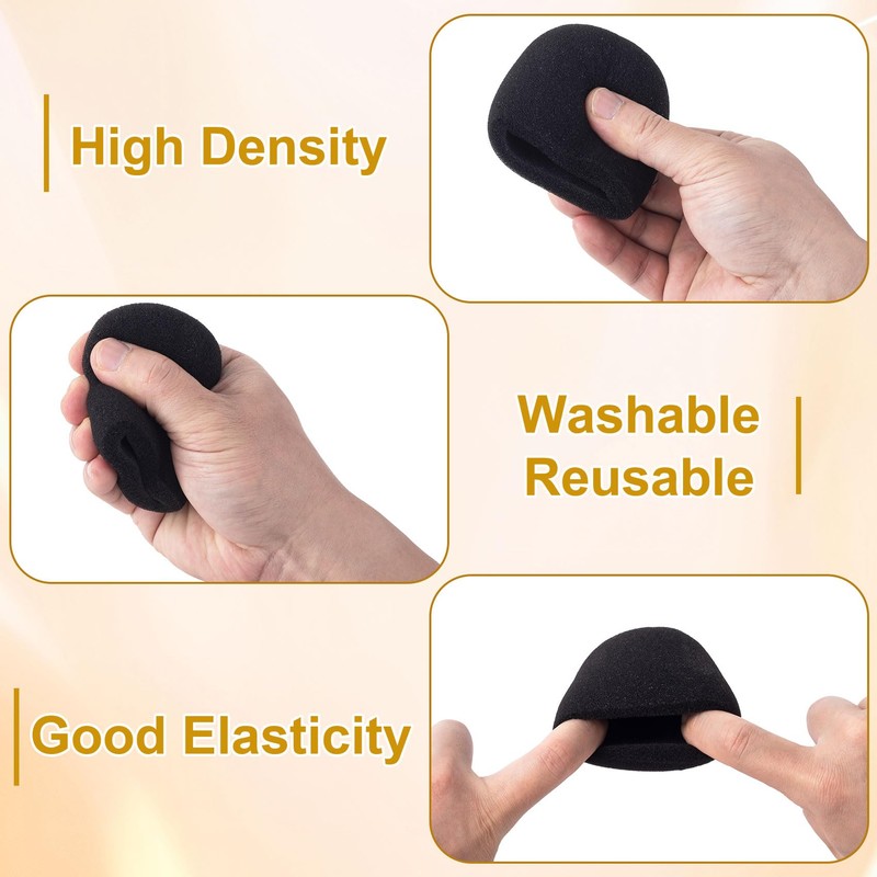 Pndeyo 6pcs Foam Microphone Cover, Thickened Microphone Foam Covers, Reusable