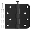 Luxbaro 3 Pack Black Door Hinges 4 Inch, Exterior Door