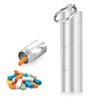 QEEROYO Small Pill Box Mini Pill Box Key Ring Waterproof