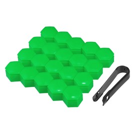 QUARKZMAN Wheel Nut Cover for Land Rover Range Rover 22 mm Green Pack of 20