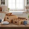 MotiMind 4 Pack Dish Mug Moving Boxes with Divider Kits
