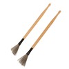 2Pcs Drum Stick Brush Wood Retractable Wire Combination Musical Instrument