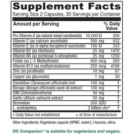 Vitanica, OC Companion, Oral Contraceptive Support, Vegan, 60 Capsules