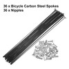 QUARKZMAN Bicycle Carbon Steel Spokes 14G 295 mm with Nipples