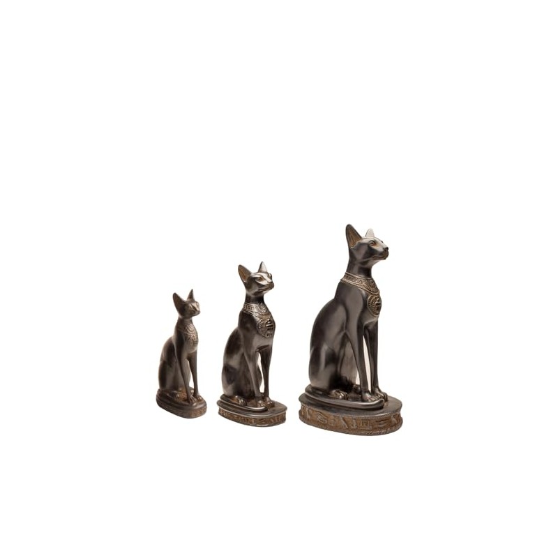 Discoveries Egyptian Imports Bastet Cat Goddess Statue - Antique Gold