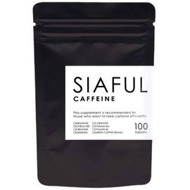 SIAFUL 【 カフェイン 1錠 100mg 1袋10,000mg 】 国内工場 厳選9種 全内容量 1錠 300mg サプリ 錠剤 100錠入