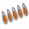 12V 24V 5 Pcs Amber Cab Roof Marker Lights Waterproof