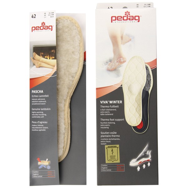 Pedag Warm Feet Arch Support and Comfort Kit, Solar Plus (Viva Winter) and Pascha, US W12/M9/EU 42