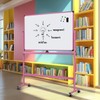 Large Dry-Erase Rolling Magnetic Whiteboard - 48 x 32 Inches