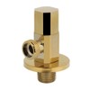 Cikonielf Angle Valve 1/2" Thread Bathroom Brass Gold Angle Stop