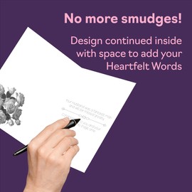 Sympathy Cards Loss of Husband - Lovely Husband Condolences Card - Beautiful Gold Thinking of You Card, 5x7 Inch Bereavement Floral Flowers Greeting Cards