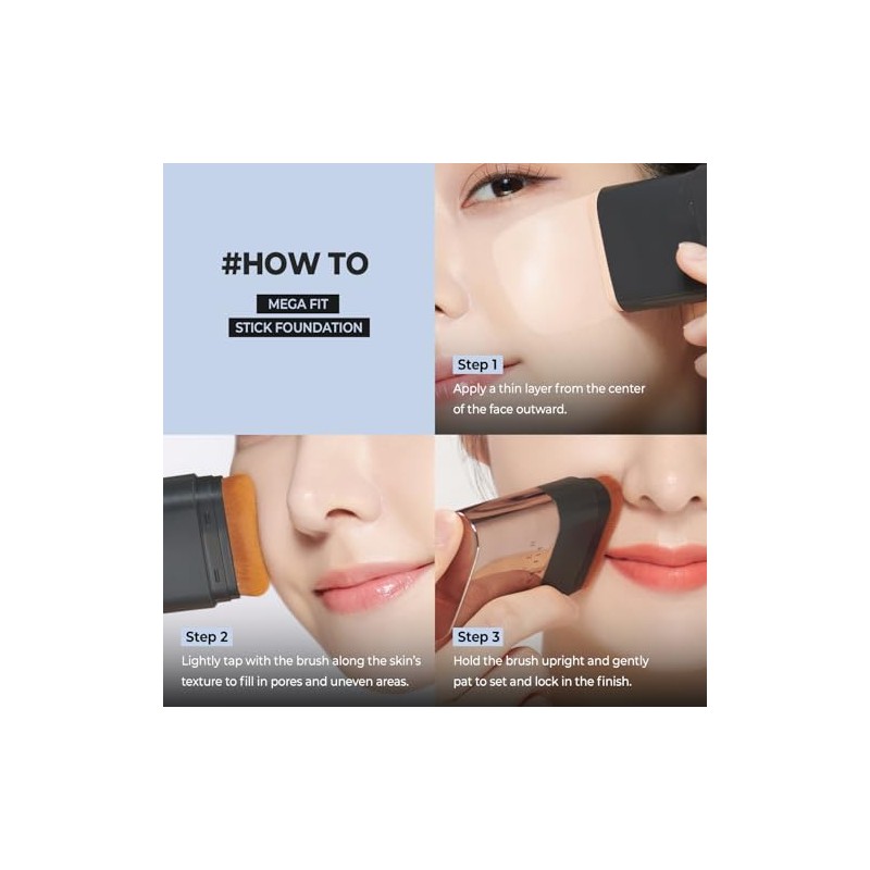 Base De Maquillaje En Barra Mega Fit Master Con Brocha