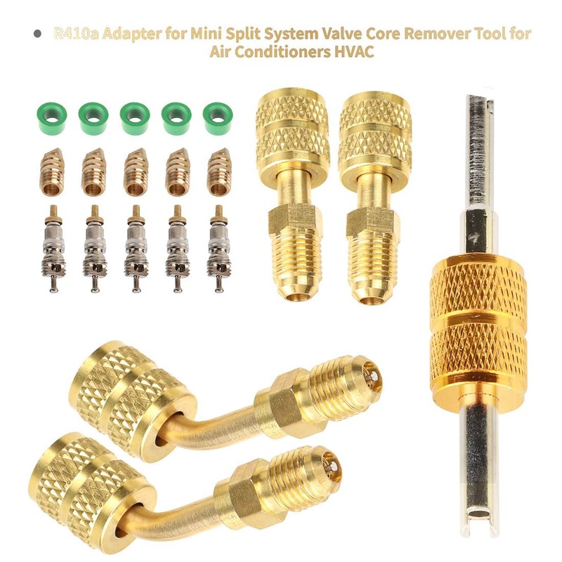 R410a Adapter for Mini Split System, Charging Vacuum Port Adapter,