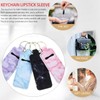 [LIFKOME] 4pcs Lipstick Bag Neoprene Key Holder Hanging Neck Lipstick