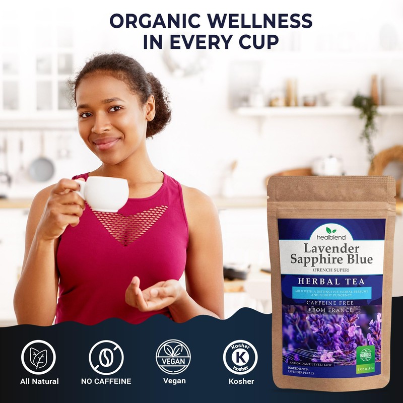 Organic Lavender Sapphire Blue Herbal Tea - Natural Rich Source