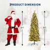 GAOMON Pencil Christmas Tree,6FT Artificial Pre-Lit Christmas Tree, Xmas Tree