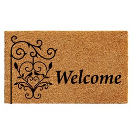 Calloway Mills 102592436 Welcome Post Doormat 24" x 36", Natural/Black