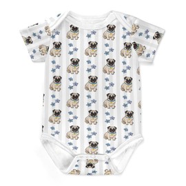 Vodbne Pug Baby Clothes Onesie, Cute Dog Theme Baby Outfits Stuff, Shower Gifts for 3-6 Months