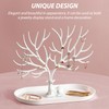 EHDWXVZM 2-Piece Jewellery Stand with Side Shelf, Jewellery Stand, Earring
