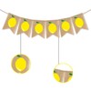 HOMSFOU Lemon Garland Decorative Garland Hessian Banner Bunting With Lemon