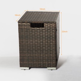 Senjoys Propane Tank Cover, Propane Tank Holder for 20lbs Tank Propane Tank Cover with Adjustable Feet Hideaway Tank Table for Fire Pit Table