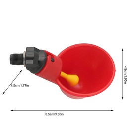 Broco Chicken Water Dispenser, 10pcs Plastic, Innovative Waterer for Poultry, Immediate Water Supply, Red, Water Drinking Dispenser Cups Bowls Tool for Livestock Chicken Hen