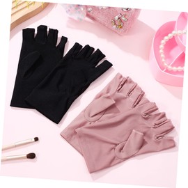 FRCOLOR 6 Pairs Uv Gloves Anti Gloves Gel Nail Art Gloves Sun Gloves Fingerless Gloves Uv Shield Glove Uv Protection Gloves Manicure Gloves Nail Gloves Nail Supplies Anti-black Cotton