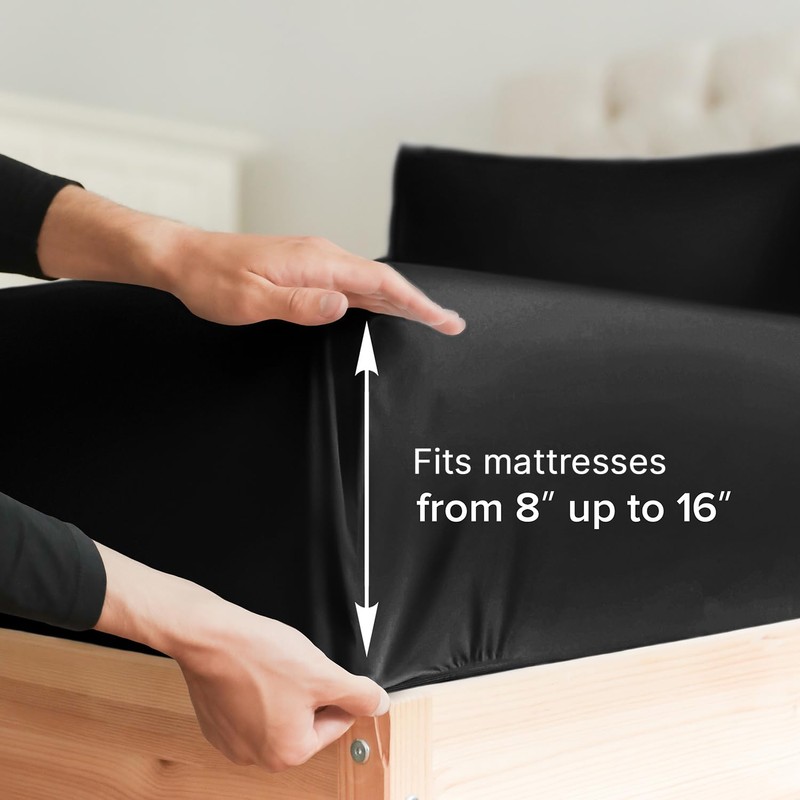 Queen Size Fitted Bed Sheet - Hotel Luxury Single Fitted